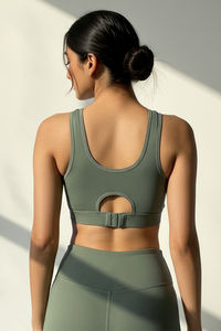 Zelocity Medium Impact Quick Dry Sports Bra - Four Clover Leaf — thumbnail 3